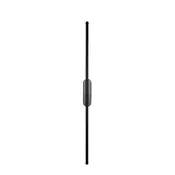 Crna zidna LED lampa 12W 3000K IP20 1m