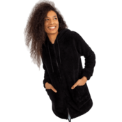 RUE PARIS Ženski pulover z žepi RUE PARIS črn RV-BL-8435.96P_392675 L-XL