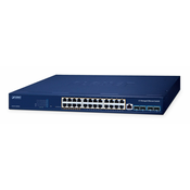 Planet GS-6311-24HP4X Layer 3 8-Port 10/100/1000T 90W 802.3bt PoE + 16-Port 10/100/1000T 802.3at PoE + 4-Port 10G SFP+ Managed Ethernet Switch (475 Watts PoE budget, hardware-based Layer 3 RIPv1/v2, O