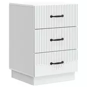 vidaXL vidaXL Nočna omarica s predalom Bela 43 x 41 x 63,5 cm Inženirski les, (5000298637)