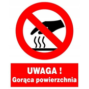 shumee ZZO-19 znak za varnost in zdravje pri delu – opozorilo! Vroča površina