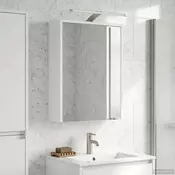 vidaXL Kopalniška ogledalna omara z LED lučmi Bela 43 x 16 x 62.5 cm