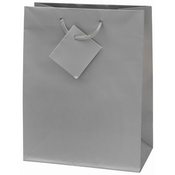 PIGO Vrečka darilna plast. mat a5 22,9x9,8x17,8 - srebrna
