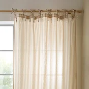 Bež zavesa 140x229 cm Zanzibar Woven Stripe – Pineapple Elephant