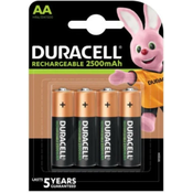 DURACELL Duracell 2500mAh AA R6 MN1500, PAK4 CK,punjive NiMH baterije (rechargeable Duralock stay charged 5g)