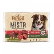 Propesko Dog Master govedina, divjačina v omaki, žepek 85 g (4 pakiranja)