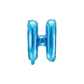 PartyDeco Folija balon črka H moder 35 cm