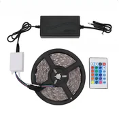 shumee RGB LED TRAK 5M VODOODPORNE LED DIODE 5050 TRAK 230V 12V BARVIT Z DALJINSKIM UPRAVLJALNIKOM
