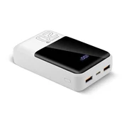 slomart EAV Powerbank 20000mAh, 2x USB, USB-C PD 22,5W, QC4+, LCD, bela