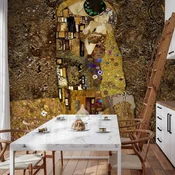 Foto tapeta - Klimt inspiration: Golden Kiss 250x175 Vodootporna
