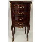 Casa Padrino baroque chest of drawers with 4 drawers dark brown/brass - Handmade solid wood chest of drawers in baroque style - Handmade baroque furniture - Noble & Magnificent