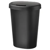 HÖLASS Koš s pokrovom, črna, 8 l