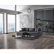 Atelier del Sofa Ugaona sofa na razvlacenje Flavia, 230x72x125 cm, Tamnosiva