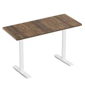 Podesivi radni stol IPOHOME STANDARD – Bijela – Rustikalno smeda – 120x60cm