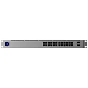 Ubiquiti 24-port, Layer 3 Etherlighting™ switch, 8 ? 2.5 GbE PoE++ ports, 16 ? GbE RJ45 ports including (8) PoE+ and (8) PoE++, 2 ? 10G SFP+ ports
