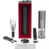 Nemi, Electric wine opener, aerator, vacuum preserver, Silver color