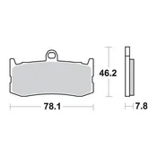 Zavorne ploščice SBS KH491 racing dual carbon Triumph Daytona Triple 675 09-18 črne spredaj