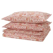 RODGERSIA Jorganska navlaka i 2 jastucnice, roze/bela, 240x220/50x80 cm