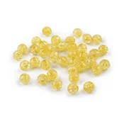 Plastične kroglice z razpokami O8 mm - (30) rumena svetlo mat (30 g)