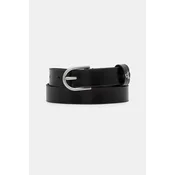 Pas Calvin Klein Rounded Buckle Ck Loop 25Mm LV04F7107G Črna
