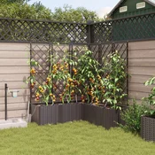 Vrtna saksija 5 pcs Smeda 120 x 120 x 142 cm Plastika