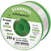 Stannol Stannol Ecology TS spajkalna žica\, neosvinčena tuljava Sn95\,5Ag3\,8Cu0\,7 REL0 250 g 1 mm, (20428486)