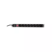 Logilink PDU 8 x šuko CEE 7/3, 2.0m, sa prekidacem