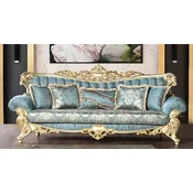 Casa Padrino luxury baroque living room sofa turquoise/gold 233 cm