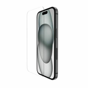 Belkin SCREENFORCE Zaščitno steklo s kaljenim steklom proti mikrobom za iPhone 15 / iPhone 14 Pro