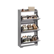 Songmics Omara za čevlje, 3 predali, 24x60x108 cm, siva