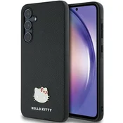 HELLO KITTY Ovitek Hello Kitty Metal Logo Kitty Head za Samsung Galaxy A55 - črn