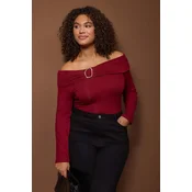 Trendyol Curve Ženska bluza Tbbaw26Af00094, Crvena