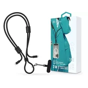 Devia ST124981 Cable Pro5 pleteni kabel 1,6 m, 27 W PD, tip-C - Lightning crni kabel za podatke i punjenje + remen za vrat