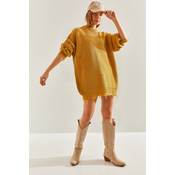 Bianco Lucci Womens Thessaloniki Knitted Openwork Detailed Oversize Knitwear Sweater