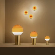 MARSET namizna svetilka Dipping Light M, jantar/medenina - Dnevna soba/jedilnica - Dizajn - jantar, brušeni medenina - Steklo