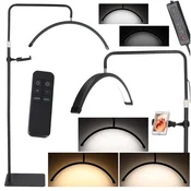 Northix LED svetilka za podaljševanje trepalnic Arc 36W, nastavljiva, črna