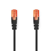 Nedis Omrežni kabel CAT6 | RJ45 Moški | RJ45 Moški | U/UTP | 1,50 m | Okrogla | PVC | Črna | Oznaka