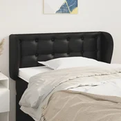 Vidaxl vidaXL Vzglavnik s krilci črn 83x23x78/88 cm umetno usnje