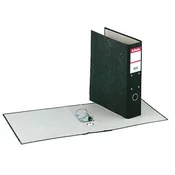 Vezalnik, 70 mm, A4, kartonski, za obešanje kartotečnih desk, marmor, ESSELTE, črn