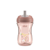 Chicco Šalica Advanced sa slamnatim usnikom pink, 12m+