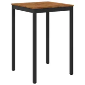 vidaXL Vrtni Bar Miza Naravna in črna 70 x 68,5 x 105 cm