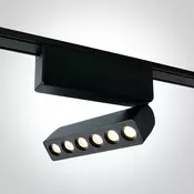 CRNA PRILAGODLJIVA LINEARNA SVJETILJKA ZA FLAT MAGNETSKE ŠINE 6W CCT 48V DM43106FA/B/V