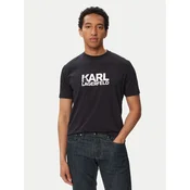 KARL LAGERFELD Majica 755780 563235 Mornarsko modra Regular Fit