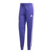 ADIDAS SPORTSWEAR Športne hlače ESSENTIALS 3-STRIPES FLEECE SLIM vijolično modra / bela