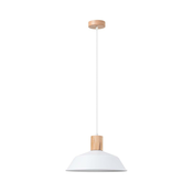 Sollux SL.1321 - Luster na sajli FANO 1xE27/15W/230V precnika 34 cm bela