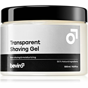 Beviro Transparent Shaving Gel gel za brijanje za muškarce 500 ml