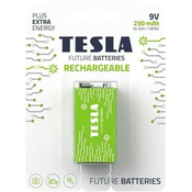 TESLA BATERIJE 9V GREEN  ZA PONOVNO POLNJENJE (HR9V / BLISTER FOLIJA 1 KOS)