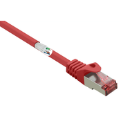 Renkforce Renkforce RF-5136974 RJ45 omrežni kabel\, Patch kabel CAT 6 S/FTP 1.00 m rdeča z zaščitnim zapornim zatičem\, pozlačeni konektorji\, ognjevaren 1 kos, (20417891)