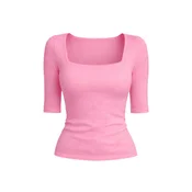 PANTHEROAR Majica Caro Neck Short Sleeve Top roza