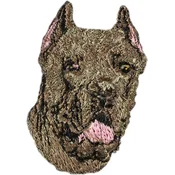 shumee Cane Corso Italiano - našitek v obliki psa, vezen našitek, edinstven okras za nahrbtnik znamke Art-Dog
